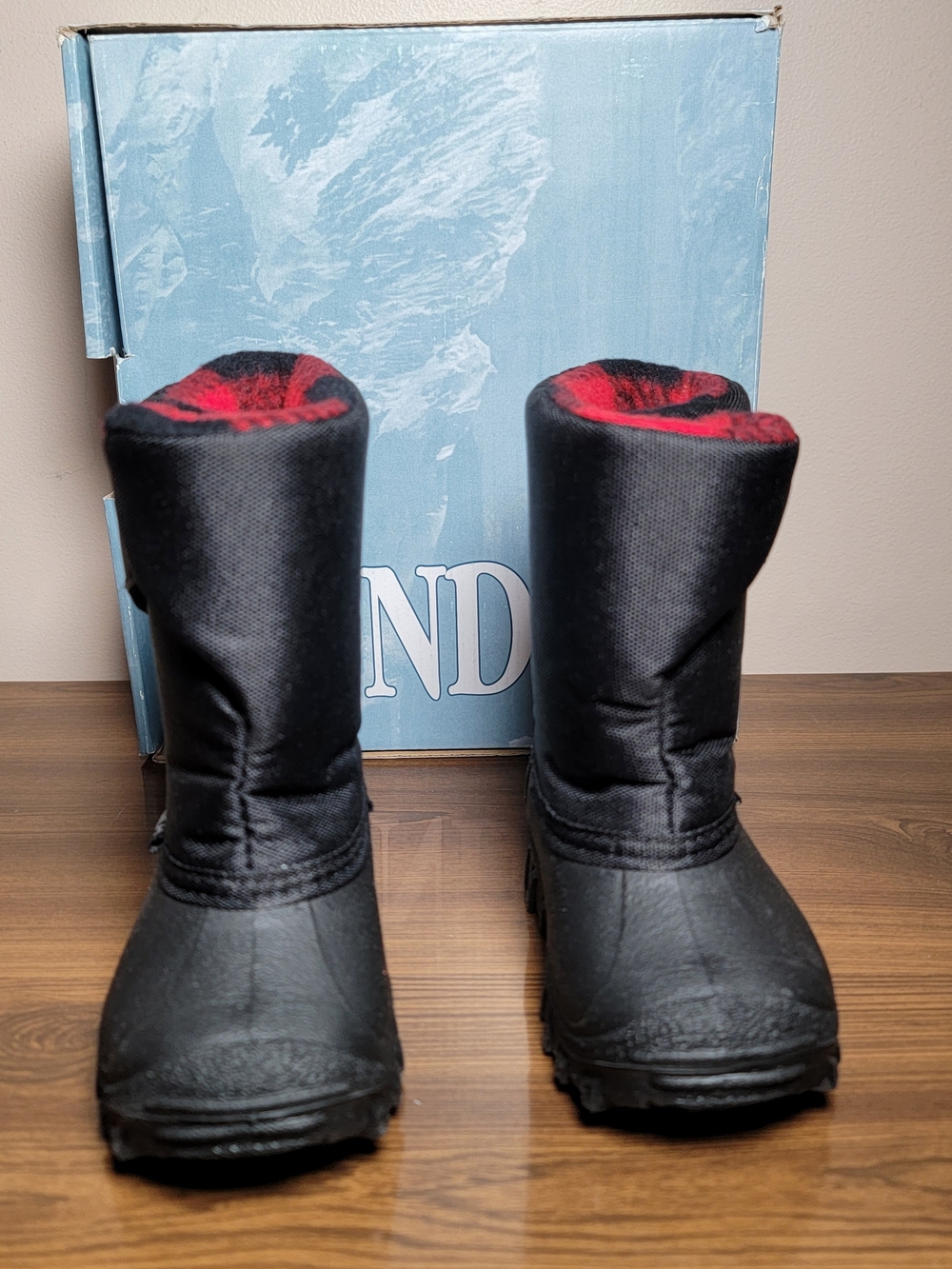 Tundra Teddy Kids Black Winter Boots - Size 4 Toddler